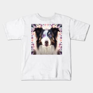 Fractal Design of A Border Collie Kids T-Shirt